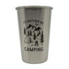 Magic Pine Outfitters I'd Rather Be Camping Stainless Steel Pint Cup