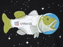 Space Bass T-shirt 9 Space Bass T-shirt -Fishing Store catchco black spacebasstshirt detail 50 01 cco 10011