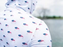 Googan Squad Hooded Long-Sleeve -Fishing Store googansquad americanflagklutch squadtechhoodie detailshot 51 10 ggs 10011a