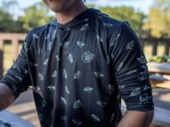 Googan Squad Hooded Long-Sleeve W/ Sleeve Print -Fishing Store googansquad tossedjighoodedl s black lifestyle 51 10 hoo 10010t