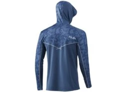 HUK Icon X Running Lakes Hoodie -Fishing Store huk iconxrunninglakeshoodie titaniumblue back 51 99 huk 10003
