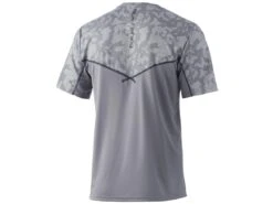 HUK Icon X Running Lakes Short Sleeve Shirt -Fishing Store huk iconxrunninglakesss overcastgrey back 51 01 huk 10000