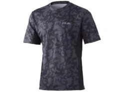 HUK Icon X Running Lakes Short Sleeve Shirt -Fishing Store huk iconxrunninglakesss volcanicash front 51 01 huk 10000 5