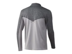 HUK Icon X Coldfront 1/4 Zip -Fishing Store huk overcastgreyheather iconxcoldfront1 4zip back 51 10 huk 10007g