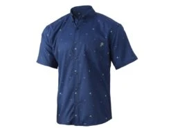 HUK Fly Hooks Teaser Short Sleeve Shirt -Fishing Store huk sargassosea flyhookteaser front 51 01 huk 10003s 5