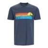 Simms Sunset T-Shirt -Fishing Store simms navyheather sunsettshirt 50 01 sim 10009ns