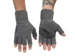 Simms Wool Half Finger Mitt -Fishing Store simms steel woolhalffingermitt frontback 52 01 sim 10002